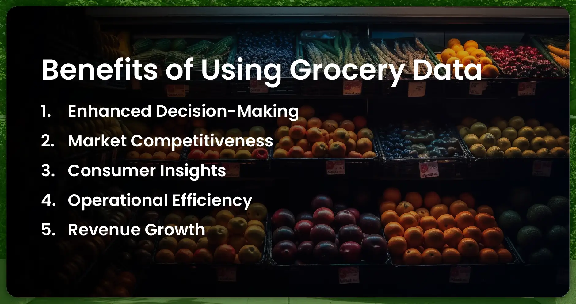Benefits of Using Grocery Data