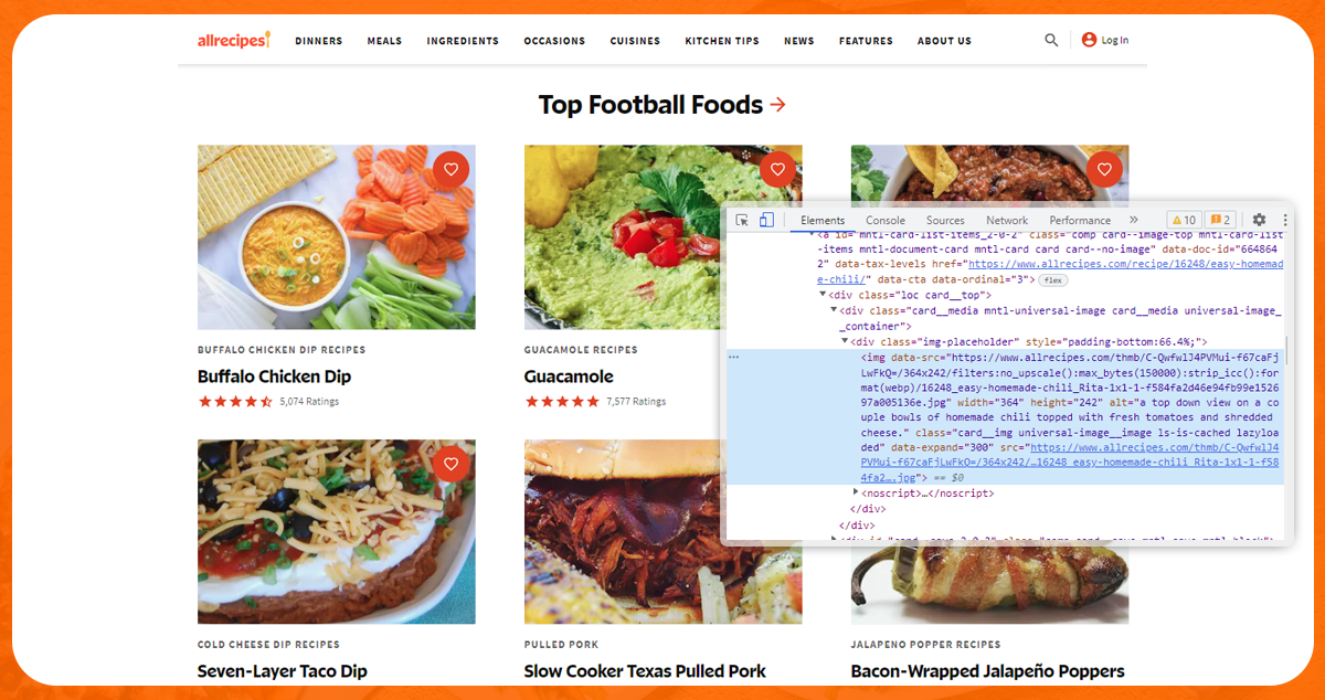 How to Scrape Food Recipe Data from Allrecipes?