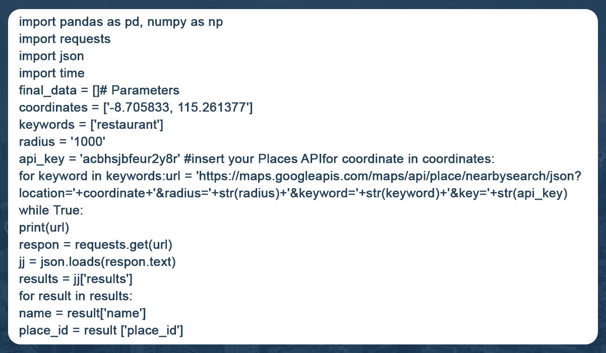 How to Extract Food Data from Google Maps with Google Colab & Python?