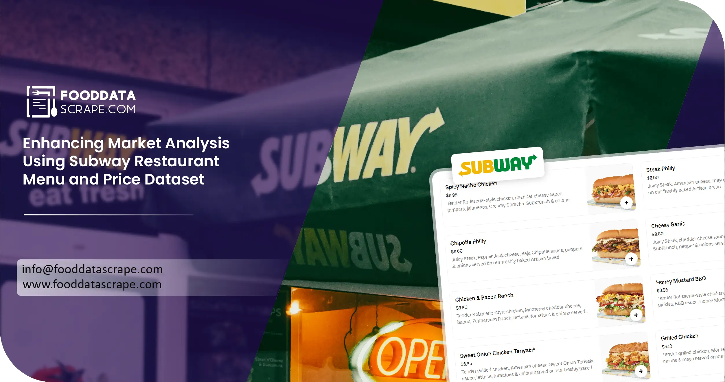 Subway Menu Process Subway Restaurant Menu and Price Dataset for Market Analysis