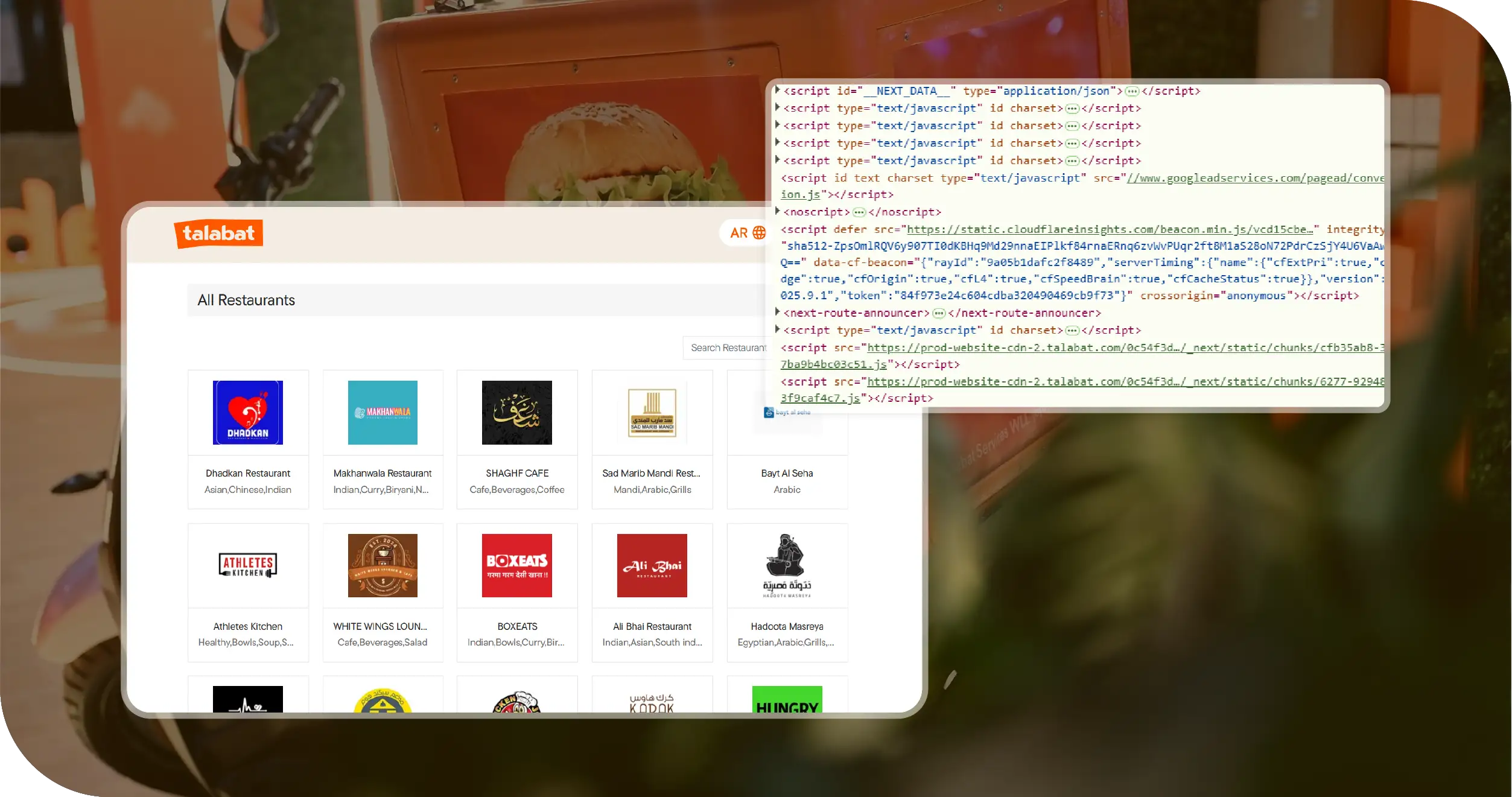 Talabat Database Structure Talabat Food Data Extraction API in UAE for Restaurant Intelligence