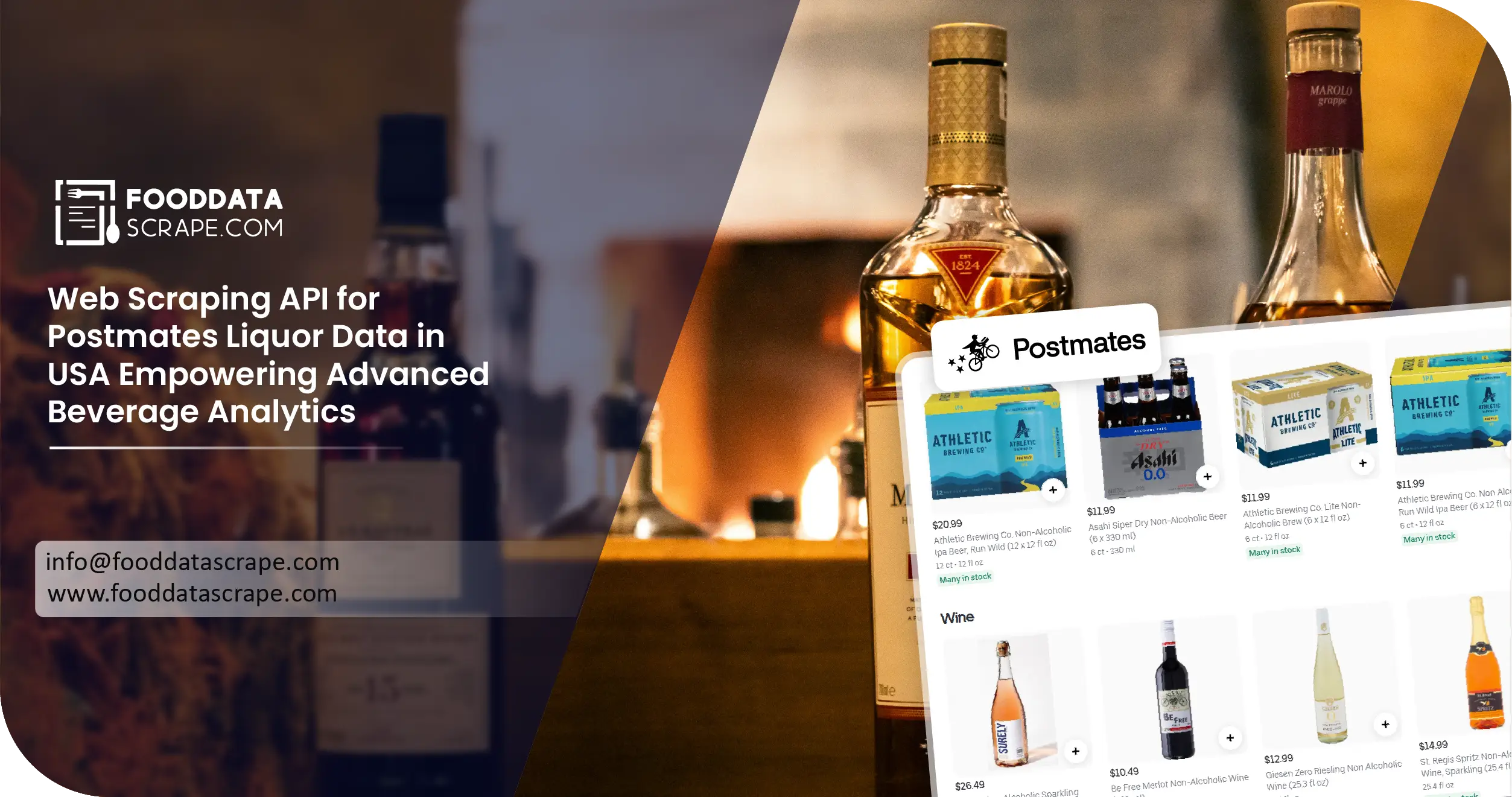 Web Scraping API for Postmates Liquor Data in USA