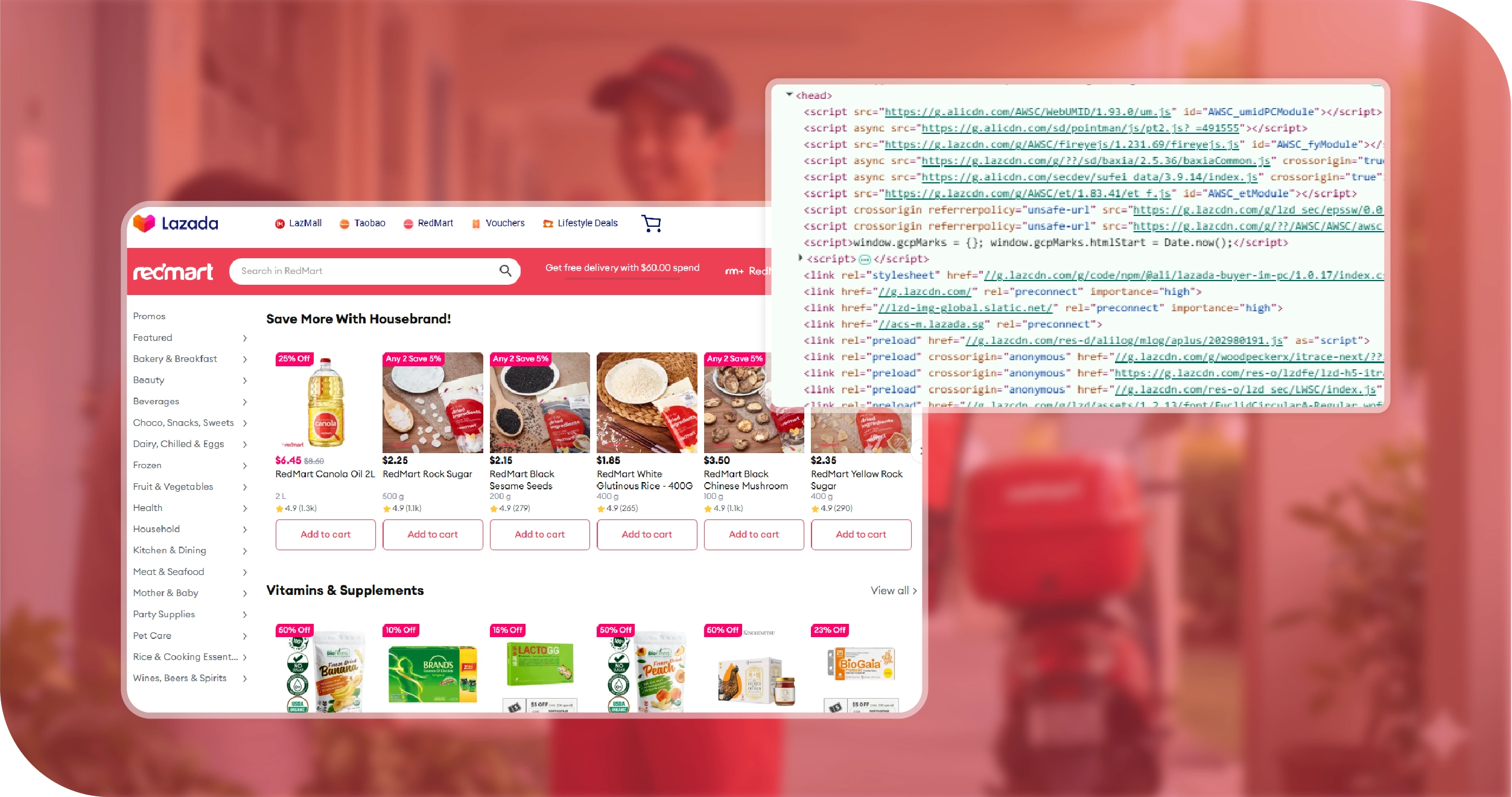 Web Scraping API for RedMart (by Lazada) Singapore Grocery Product Data